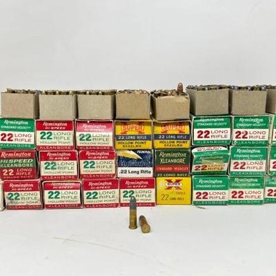 #3006 â€¢ 25 Boxes of 22 Long Rifle Hollow Point Ammo
