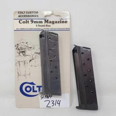 #2314 â€¢ (2) Colt 9mm 9rd Magazine
