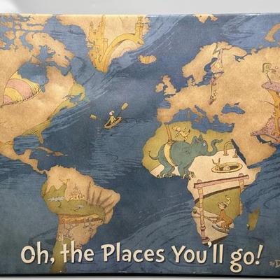 Dr. Seuss OH THE PLACES YOU'LL GO Map Print