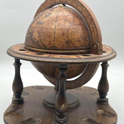 Vintage Globe Pipe Holder w/ Tobacco Holder