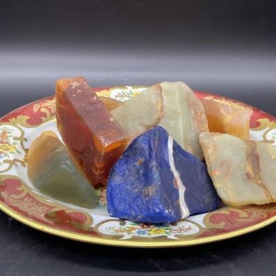 6 Stone / Mineral Style Hand Made Decorative Soaps
