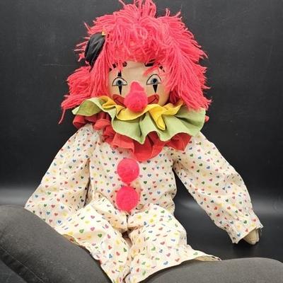 Vintage Lillian Vernon Plush Clown