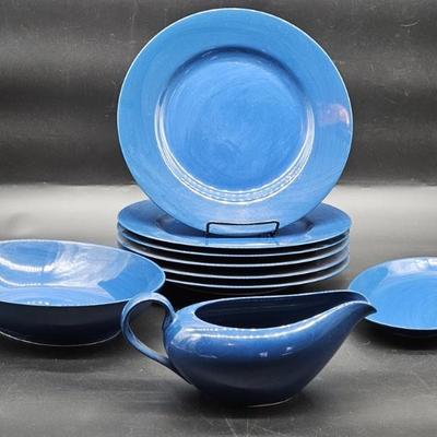 Fitz and Floyd Blue Perma-Glaze Dinnerware