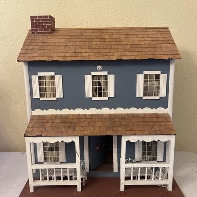 Vintage Wooden Country Farmhouse Dollhouse
