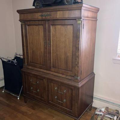 Large Armoire and Vintage Classic Car