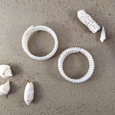 Two Chinese Freshwater Pearl Wrap Bracelets