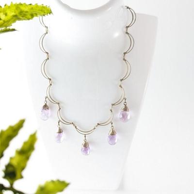 Quenched Amethyst & Sterling Necklace