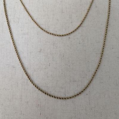Two 14k Gold Rope Chains