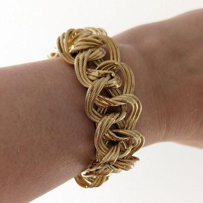 Byzantine Braided Gold Vermeil Bracelet Turkey