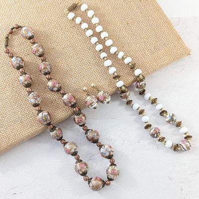 Venetian Fioratio Beaded Necklaces & Earrings