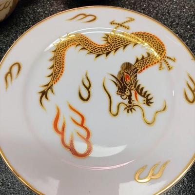 Japenese porcelain plates-year of the dragon