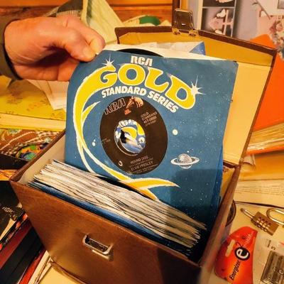 Vintage 45 rpm vinyl records