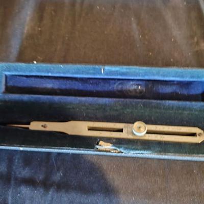 Antique solid brass divider drafting tool 