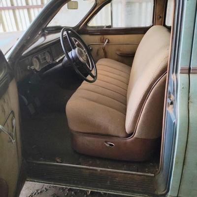 1949 Packard sedan interior front seat
