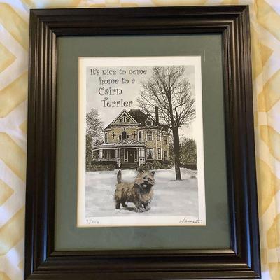 Cairn Terrier Framed limited edition lithograph