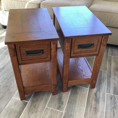Pair of Mission Style end tables