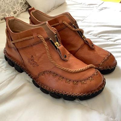 Leather boots