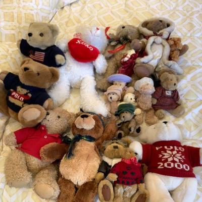 Stuffed bears, Polo Ralph Lauren, Boyds, Gund, Ty and more