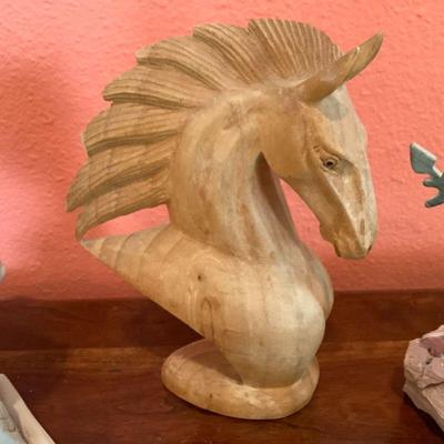 Wood Horse sculpture