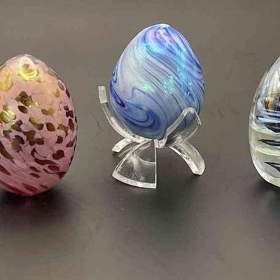 Glass Art Eggs