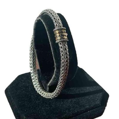 John Hardy Sterling & 18K Gold Bracelet Jewelry 