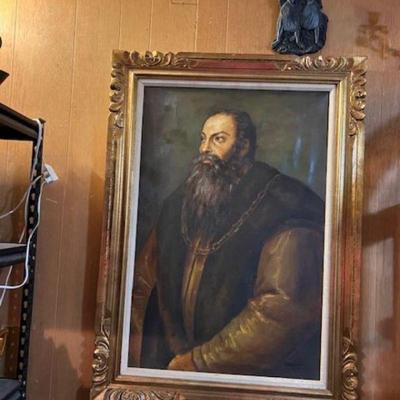 Listed Artist Blay Loric signed
Original Oil Copy of Famous 15th Century Titan painting