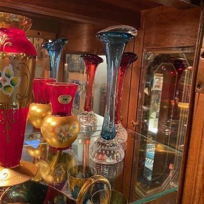 Marked Murano made in Italy and Czech hand blown Vases