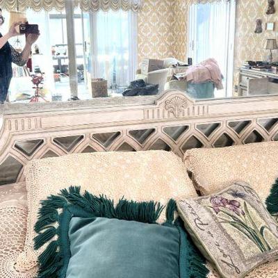 King Size Mid Century Hollywood Regency Headboard