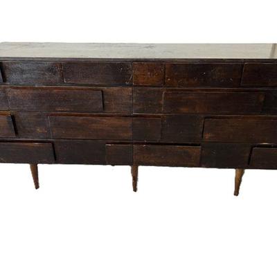 Gio Ponti For M. Singer & Sons Brutalist Mid Century Dresser - Larger