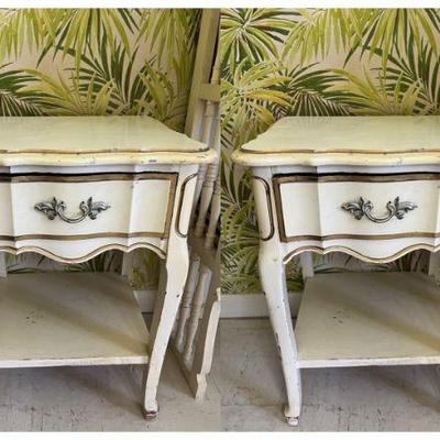 Pair Of Dixie French Provincial Bedside Tables
