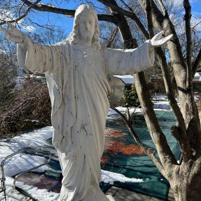 Sacred Heart Of Jesus Concrete Lawn Statue