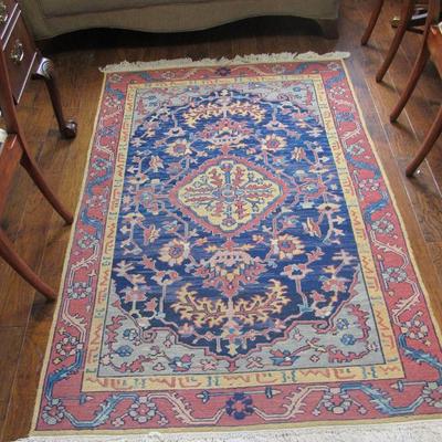 4x6 Tribal geometric hand-woven wool rug