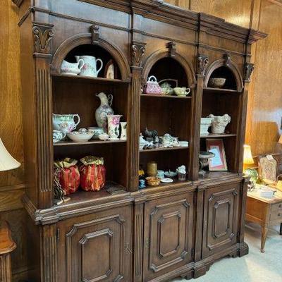 Large bookcase,  knickknacks, collectibles