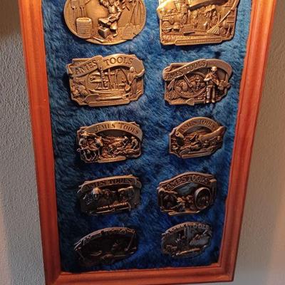 Store display of Ambs buckles 