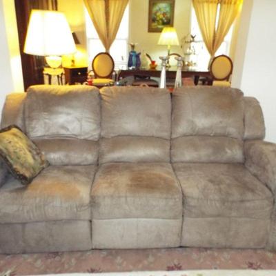 RECLINER SOFA, NEEDS PROFESSIONALLY CLEANED
