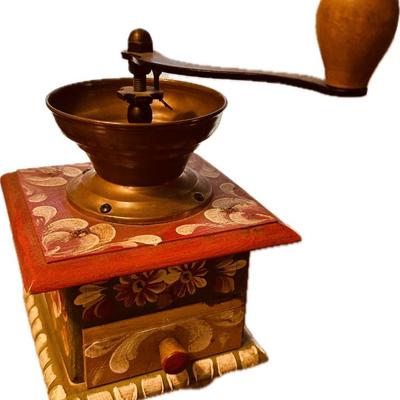 Tole
Painted coffee grinder