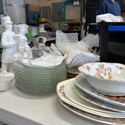 Princess house plates, butter dishes, vintage bowls, serving platters