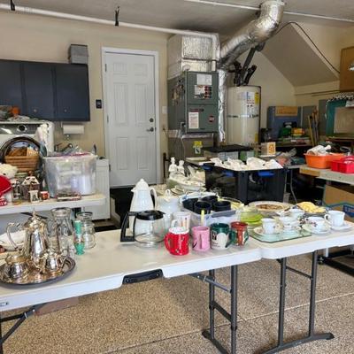 Lots of housewares, some vintage, cookbooks, a few collectible magazines, newspaper and books