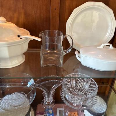 More vintage crystal pieces and serving pieces