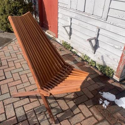 Danish-style mid-century folding patio chair