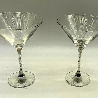 Pr. of Swarovski Steven Weinberg martini glasses