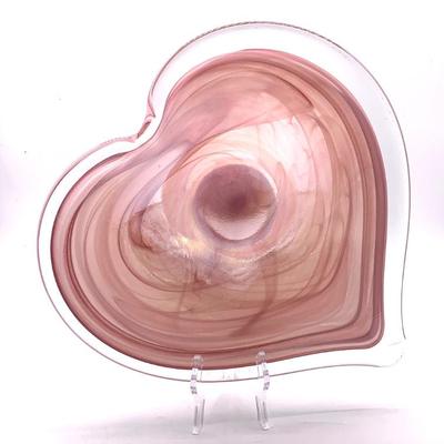 Murano blown glass heart