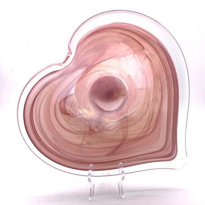 Murano blown glass heart