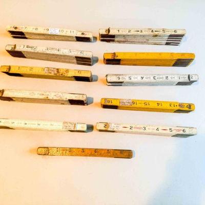 (lot) Zig-zag Folding Rulers, and a side cutting plane without iron, Fair