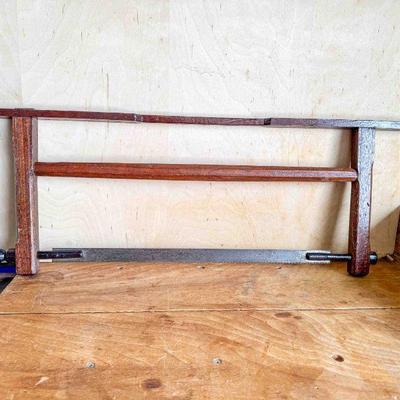 Frame Saw: 20 Â½ â€œ X 14 Â½ â€œ with Â¼â€ blade, Good 