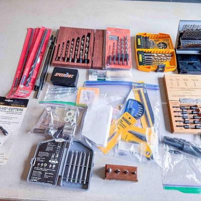 (lot) Drill sets, and related. (Fisch, General, DeWalt, and others) also countersink sets, NOS or Excellent