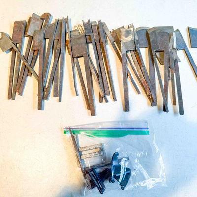 (lot) 36 irons from wood molding planes, various sizes and makers, Fair to Good