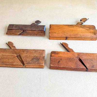 (lot) Wooden Planes: Beading, Hollow, and Screen installation, Fair/good