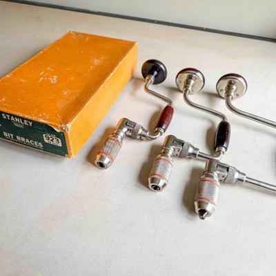 Stanley 923 Bit Braces, 6â€, 8â€, and 12â€ sizes, with box, Excellent to NOS?