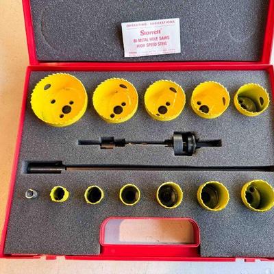 Starrett K-291 set of 11 bi-metal hole saws in case, Excellent